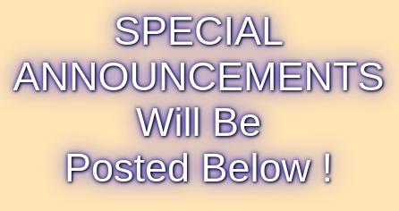 Special Announcement